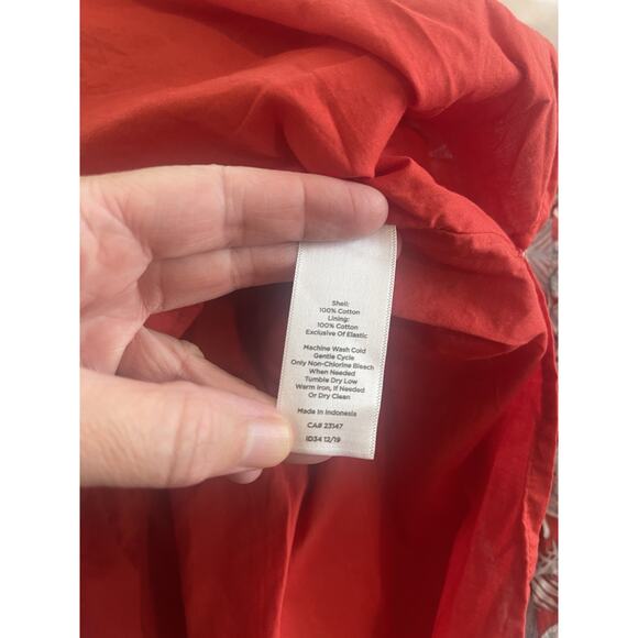 Talbots Breezy Oasis Palm Voile Fit & Flare Lightweight Cotton Dress 8 - Picture 6 of 6